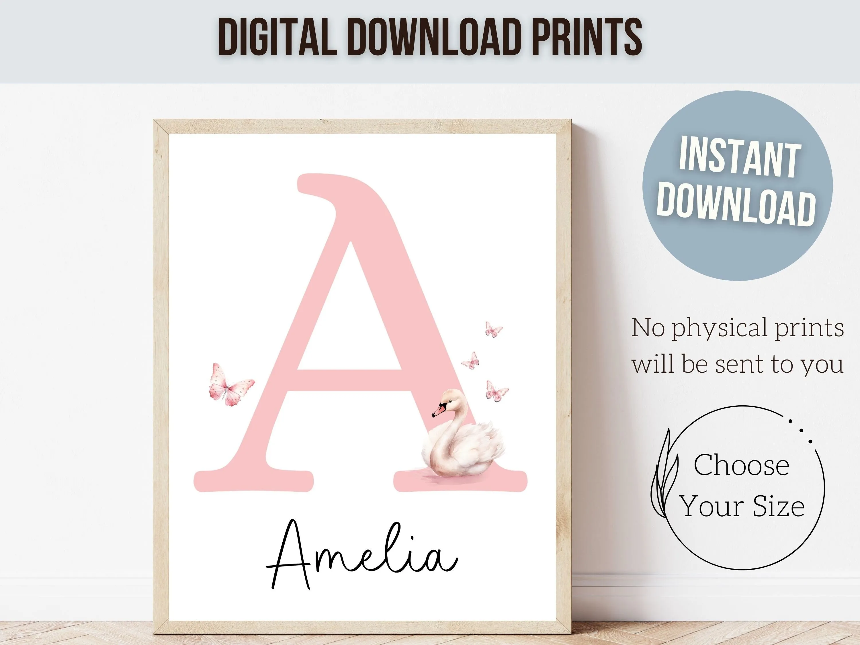 Girls Ballet Nursery Prints - Personalised Set 3