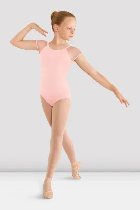 Girls Mirella Mesh Cap Sleeve Leotard