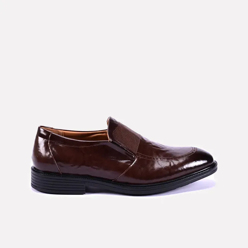 Hampton Brown Glossy Dress Shoes 0111240