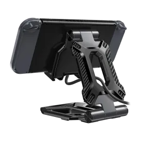 Heavy Duty Phone Stand for Desk Folds Flat Fits In Pocket-Black