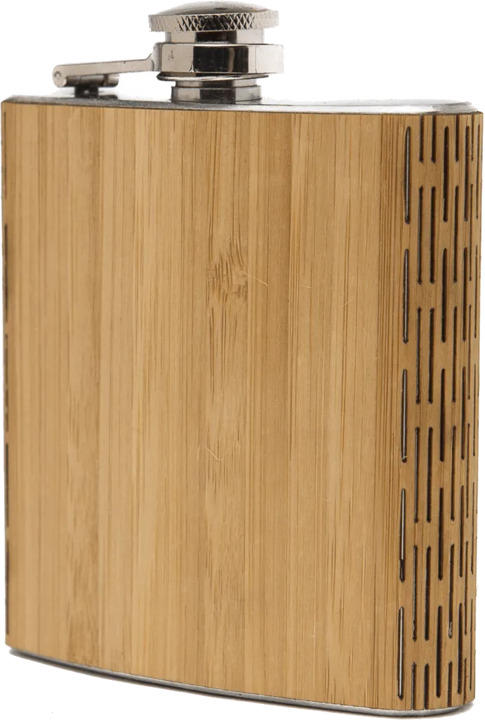 High Quality 6 oz. Wooden Hip Flask - Hand Crafted from Local Wood