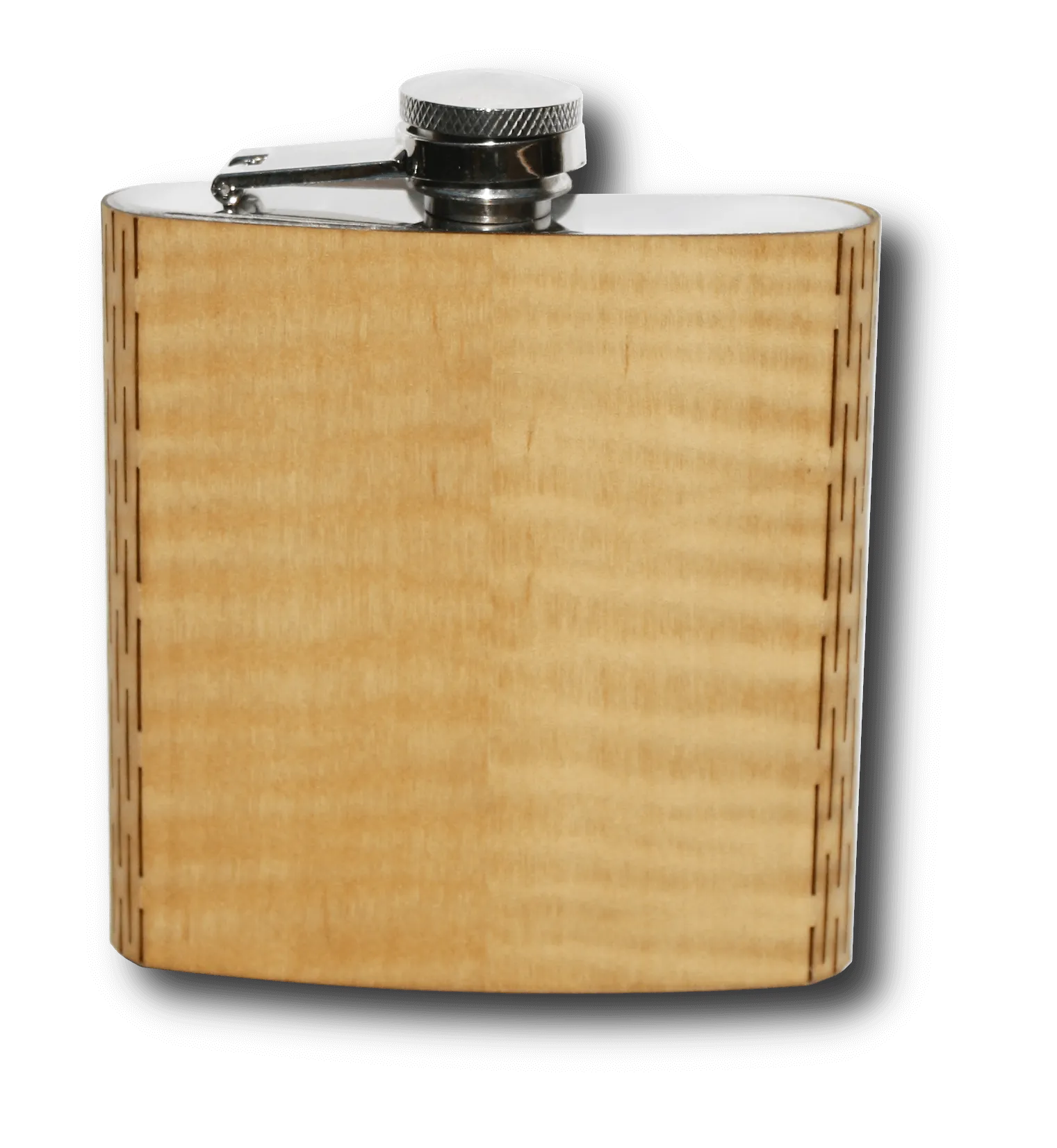 High Quality 6 oz. Wooden Hip Flask - Hand Crafted from Local Wood