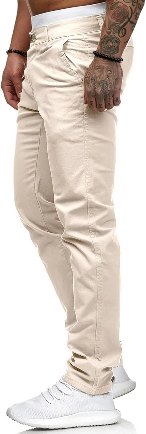 HUNGSON Men Skinny Slim Fit Casual Jeans Dyeing Stretch Straight Fashion Denim Pants