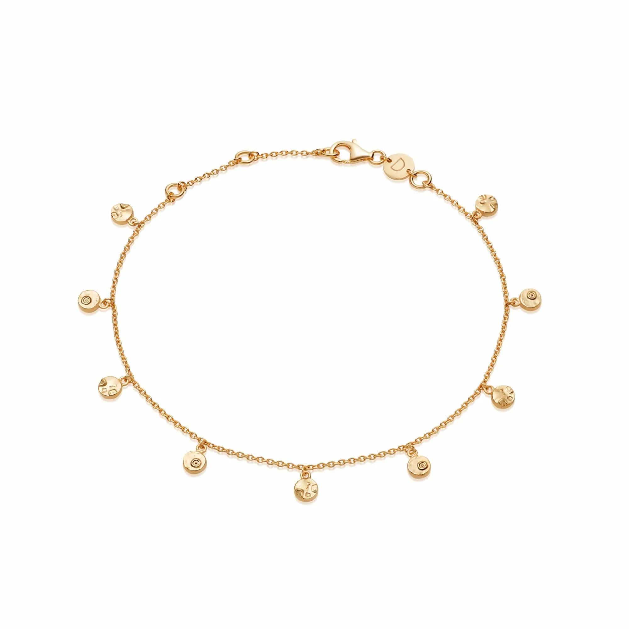 Isla Shell Charm Anklet 18Ct Gold Plate
