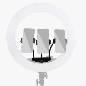Live Stream Triple Phone Mount for Diamond Ring Light