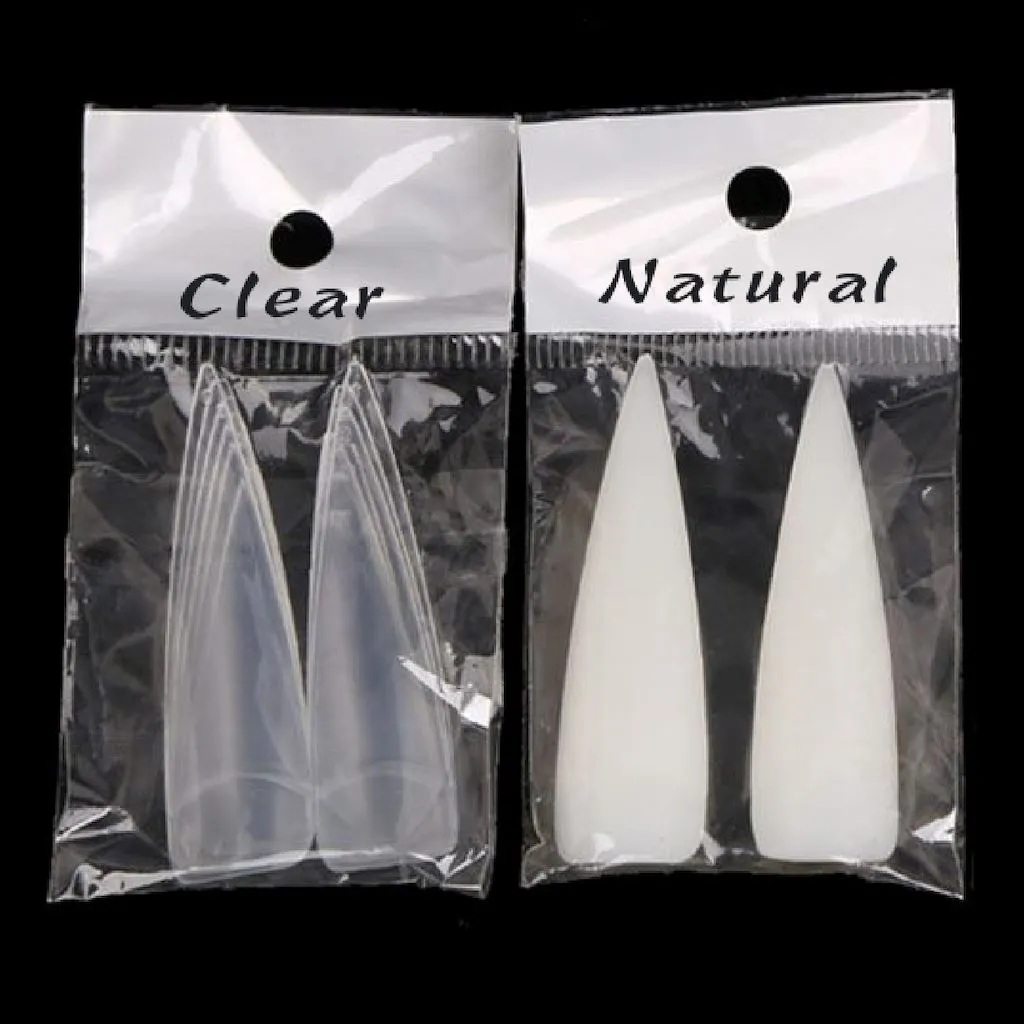 Long Plus Stiletto Nail Tips 12pcs Bag