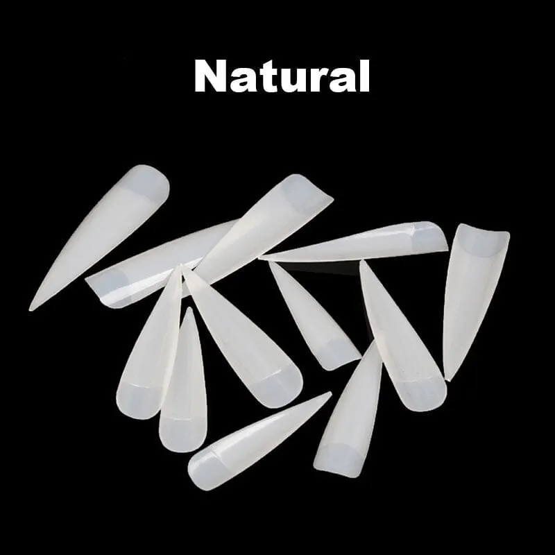 Long Plus Stiletto Nail Tips 12pcs Bag