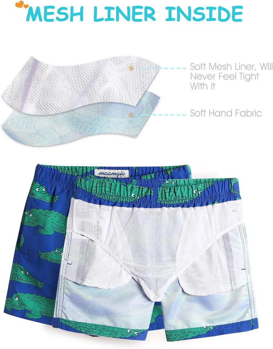 maamgic Swim Trunks Boys Toddler Bathing Suits for Kids Swimwear Baby Boy Swimsuit Boys Swim Shorts