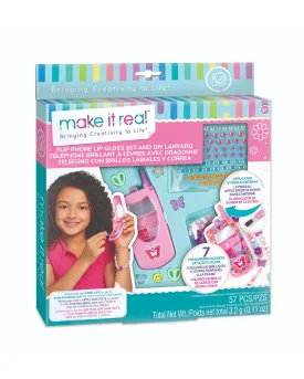 Make It Real Flip Phone Lip Gloss Set And DIY Lanyard