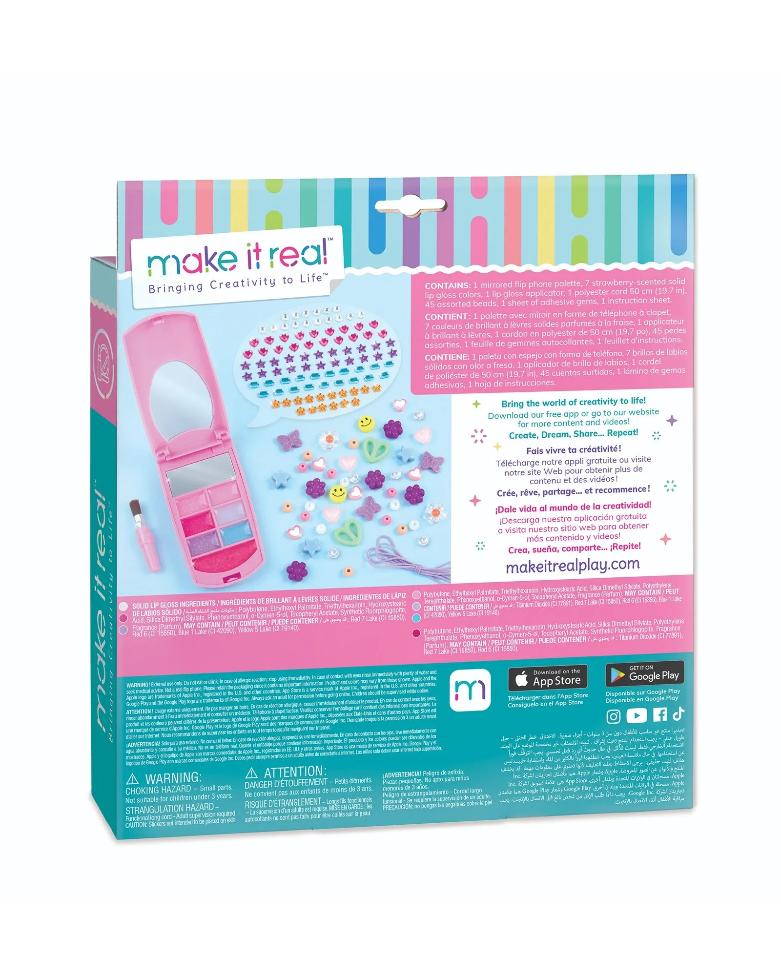 Make It Real Flip Phone Lip Gloss Set And DIY Lanyard