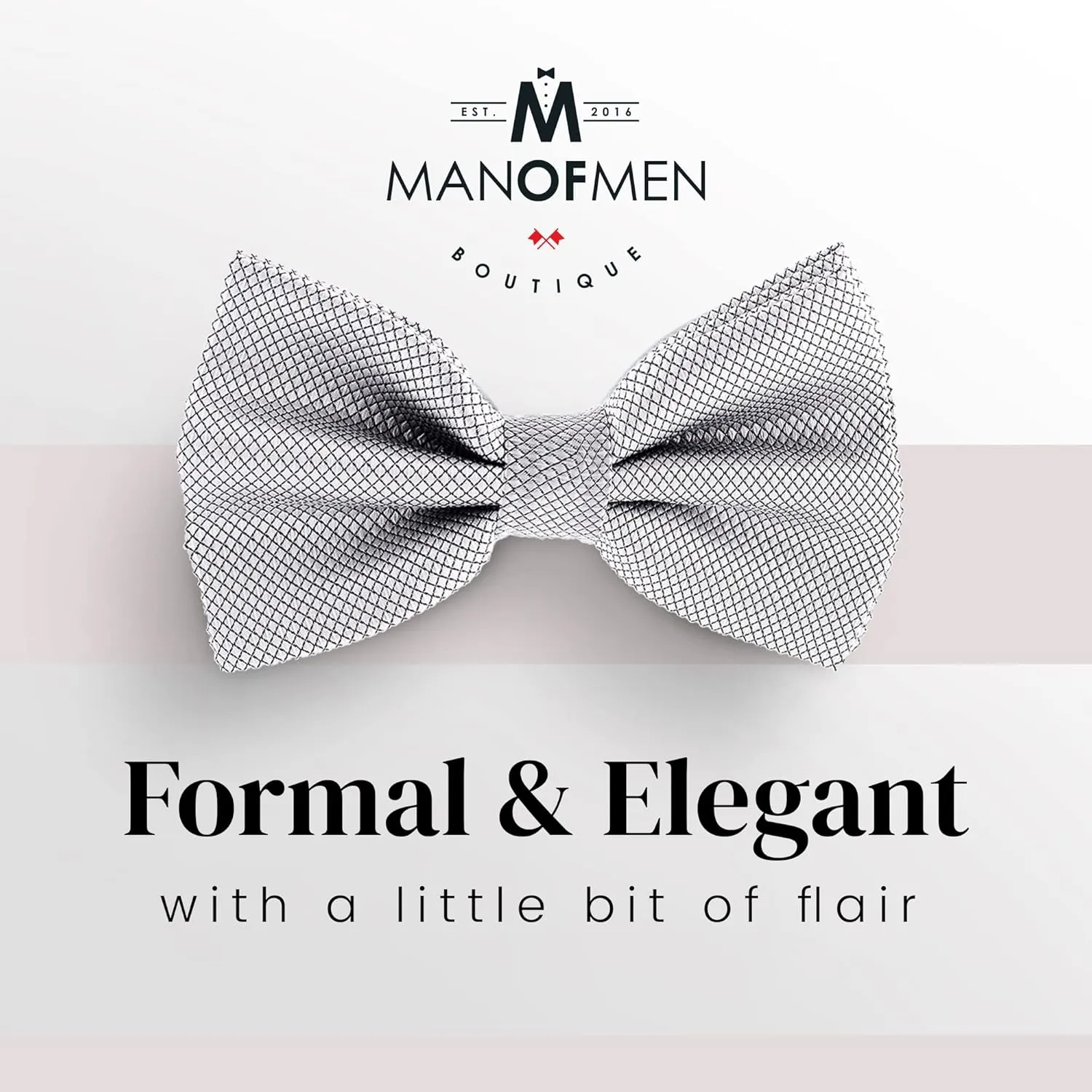 Man of Men Bow Ties for Men Pre-Tied Formal Tuxedo Bowtie - Adjustable Length - Huge Variety Colors Available