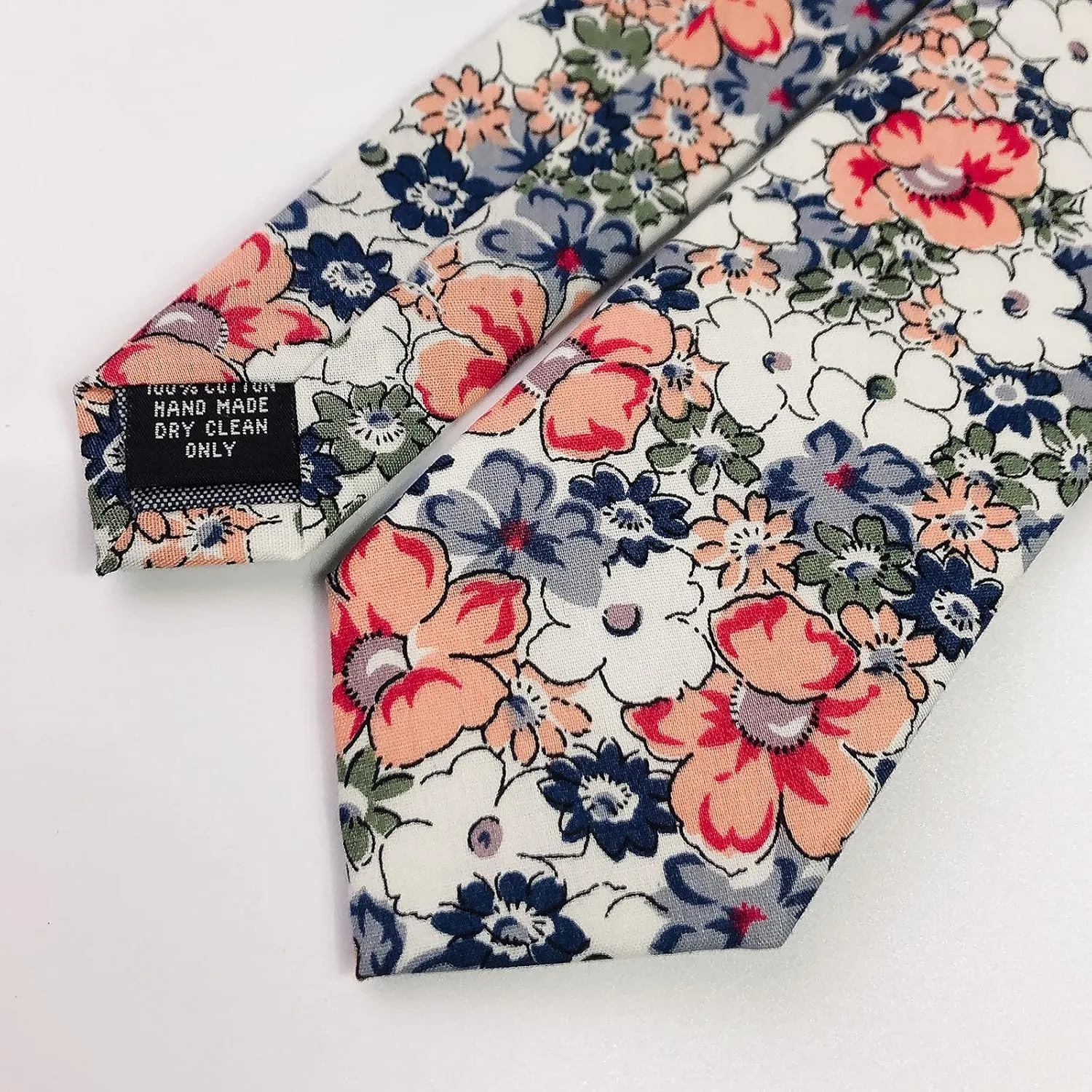 Mantieqingway Men's Cotton Floral Neck Tie 2.56'' Printed Skinny Tie