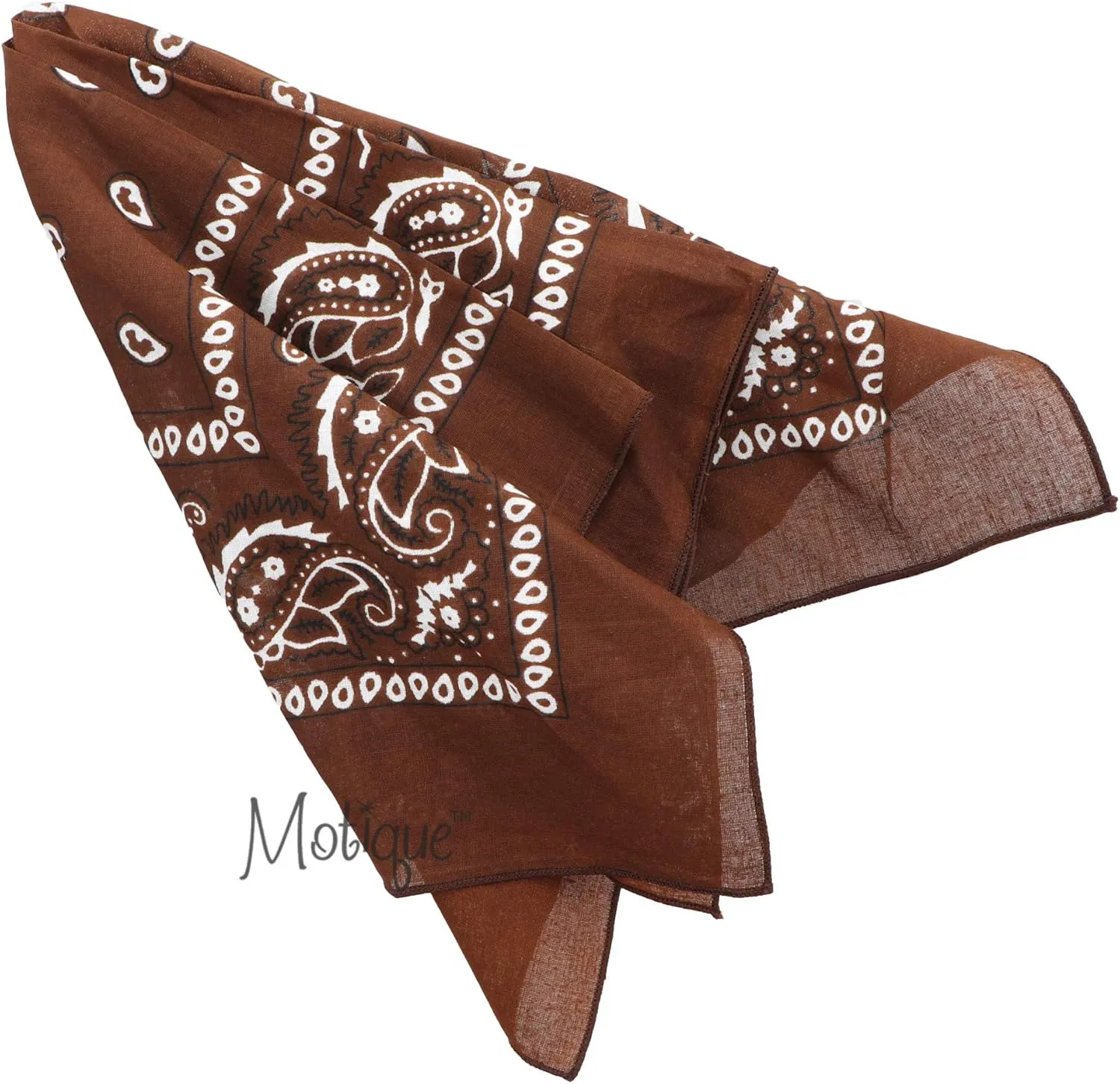 Motique Accessories 22 Inch Cotton Paisley Bandana