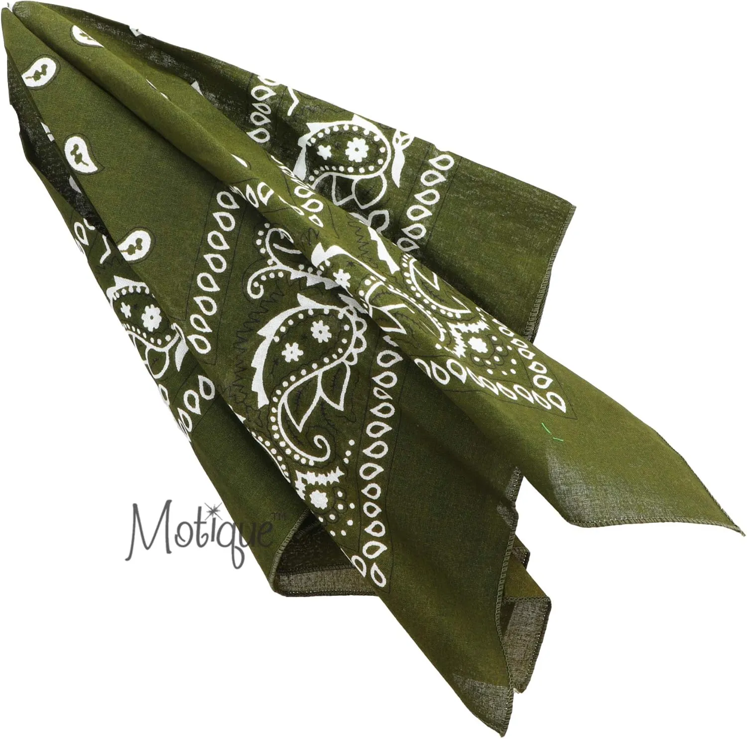 Motique Accessories 22 Inch Cotton Paisley Bandana