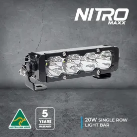 Nitro Maxx 20W 7″ Single Row Light Bar | Ultra Vision Lighting