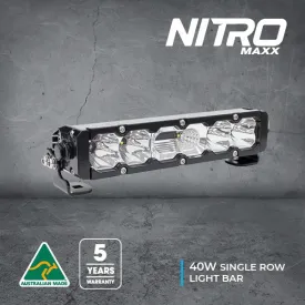 Nitro Maxx 40W 10″ Single Row Light Bar | Ultra Vision Lighting