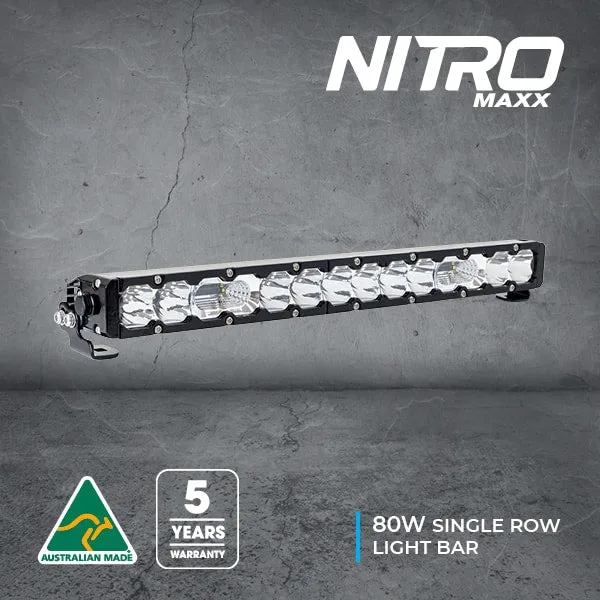 Nitro Maxx 80W 21″ Single Row Light Bar | Ultra Vision Lighting