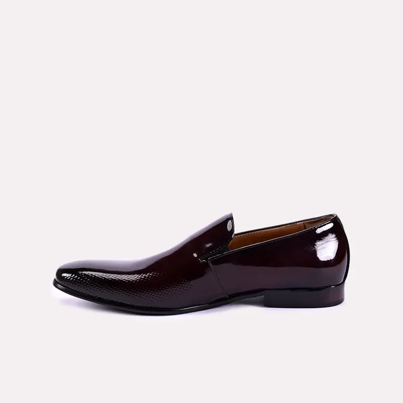 Nomad Maroon Glossy Dress Shoes 0111046