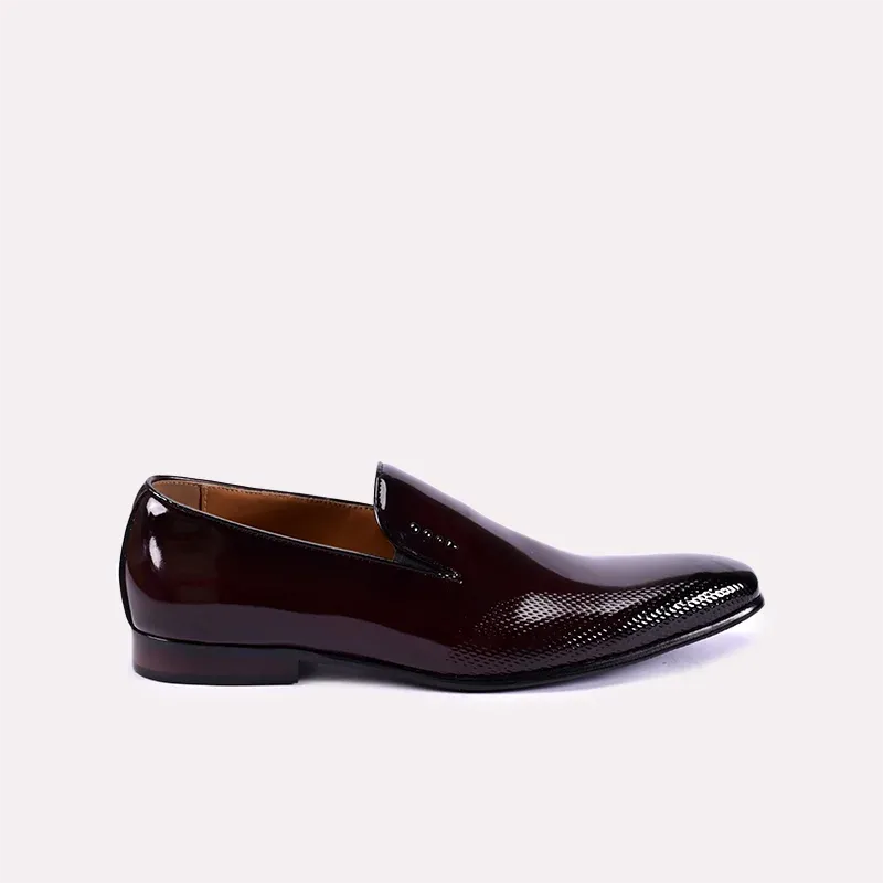 Nomad Maroon Glossy Dress Shoes 0111046