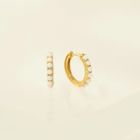 Opal 15mm Hoop Earrings