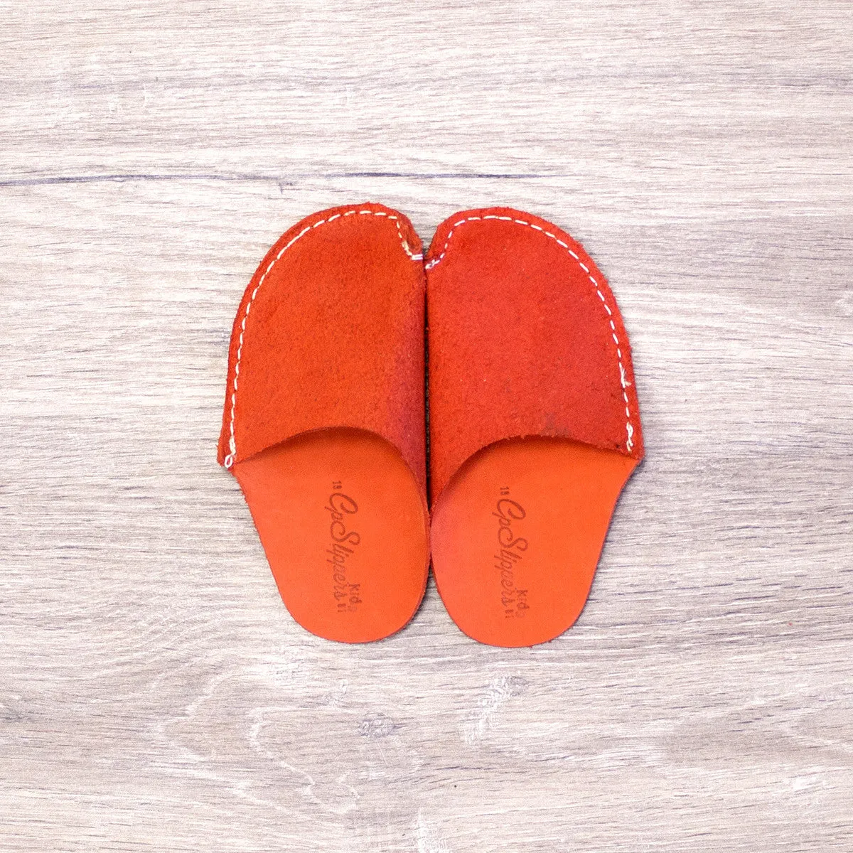 Orange CP Slippers Kids Minimalist
