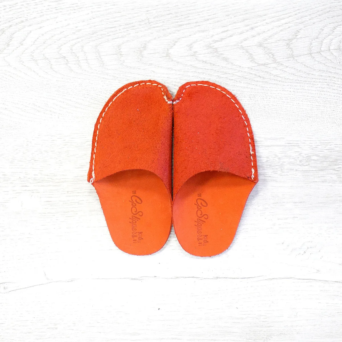 Orange CP Slippers Kids Minimalist
