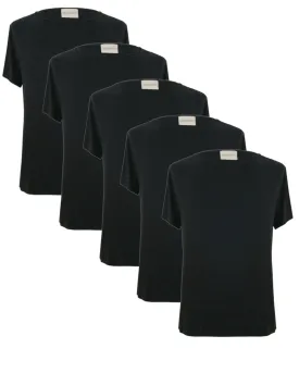 Organic Bamboo T-shirts in Black - 5 for £170 (15% off)