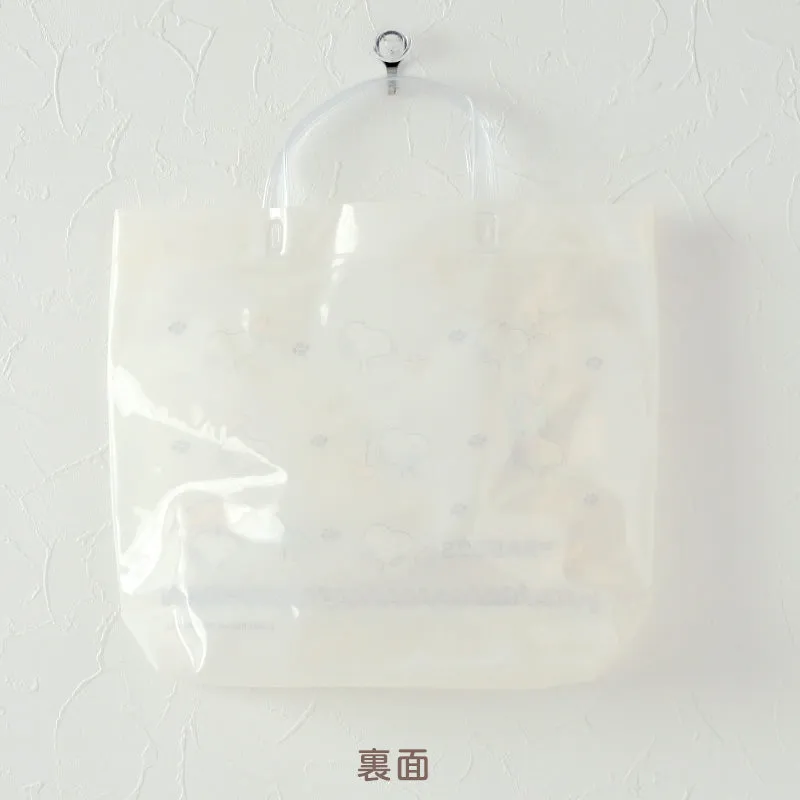 PEANUTS プールバッグ 手提げバッグ スヌーピー・ウッドストック 約32×23×10cm ビーチバッグ ビニールバッグ スイムバッグ ショルダー 子供 水泳 水着入れ スポーツ サブバッグ