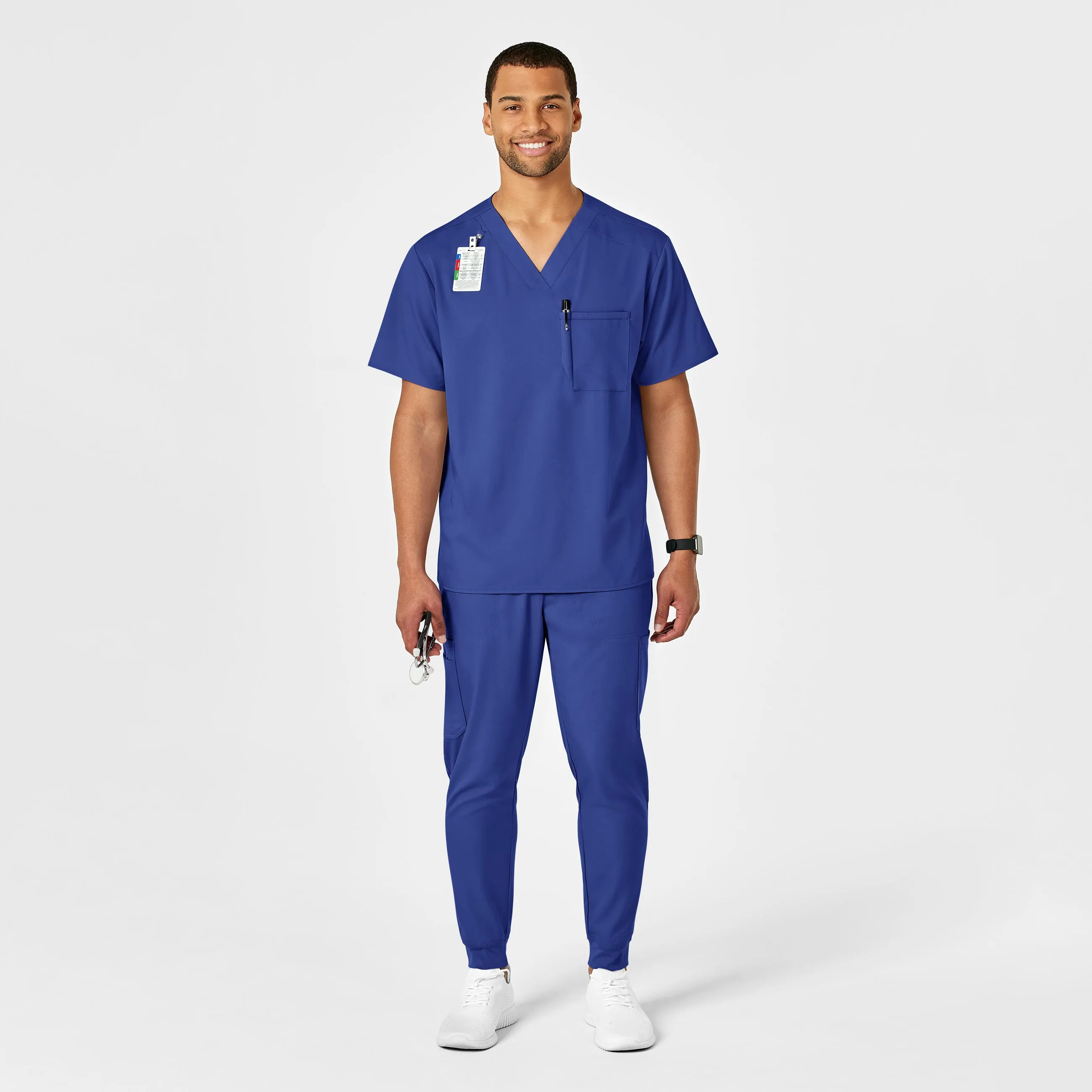 PRO Men's V-Neck Scrub Top - Galaxy Blue