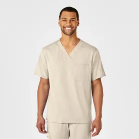 PRO Men's V-Neck Scrub Top - Khaki