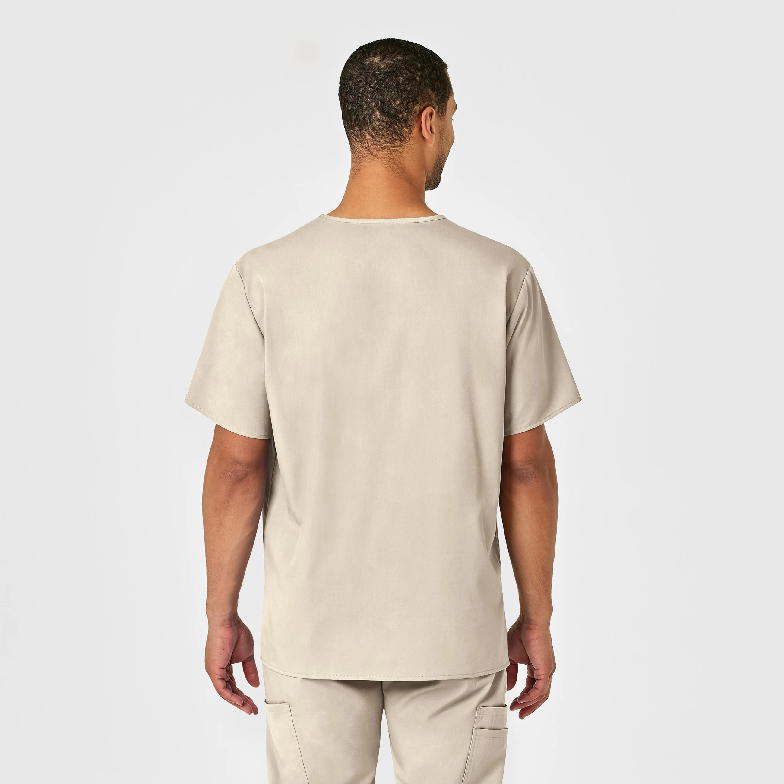PRO Men's V-Neck Scrub Top - Khaki