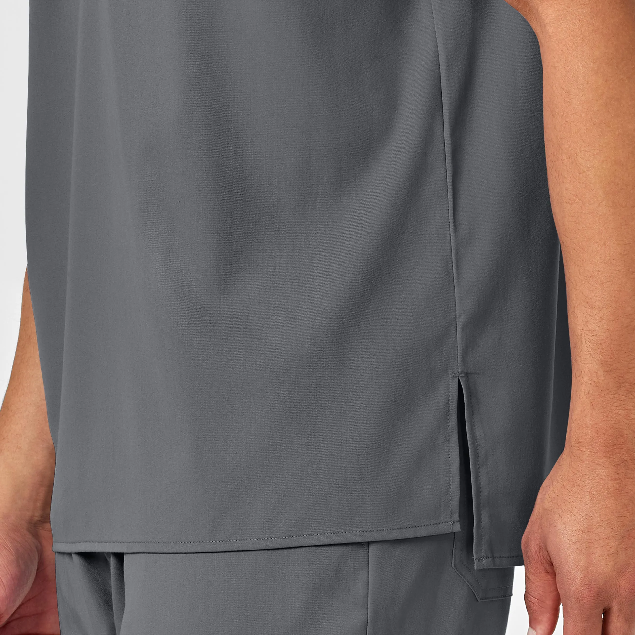 PRO Men's V-Neck Scrub Top - Pewter