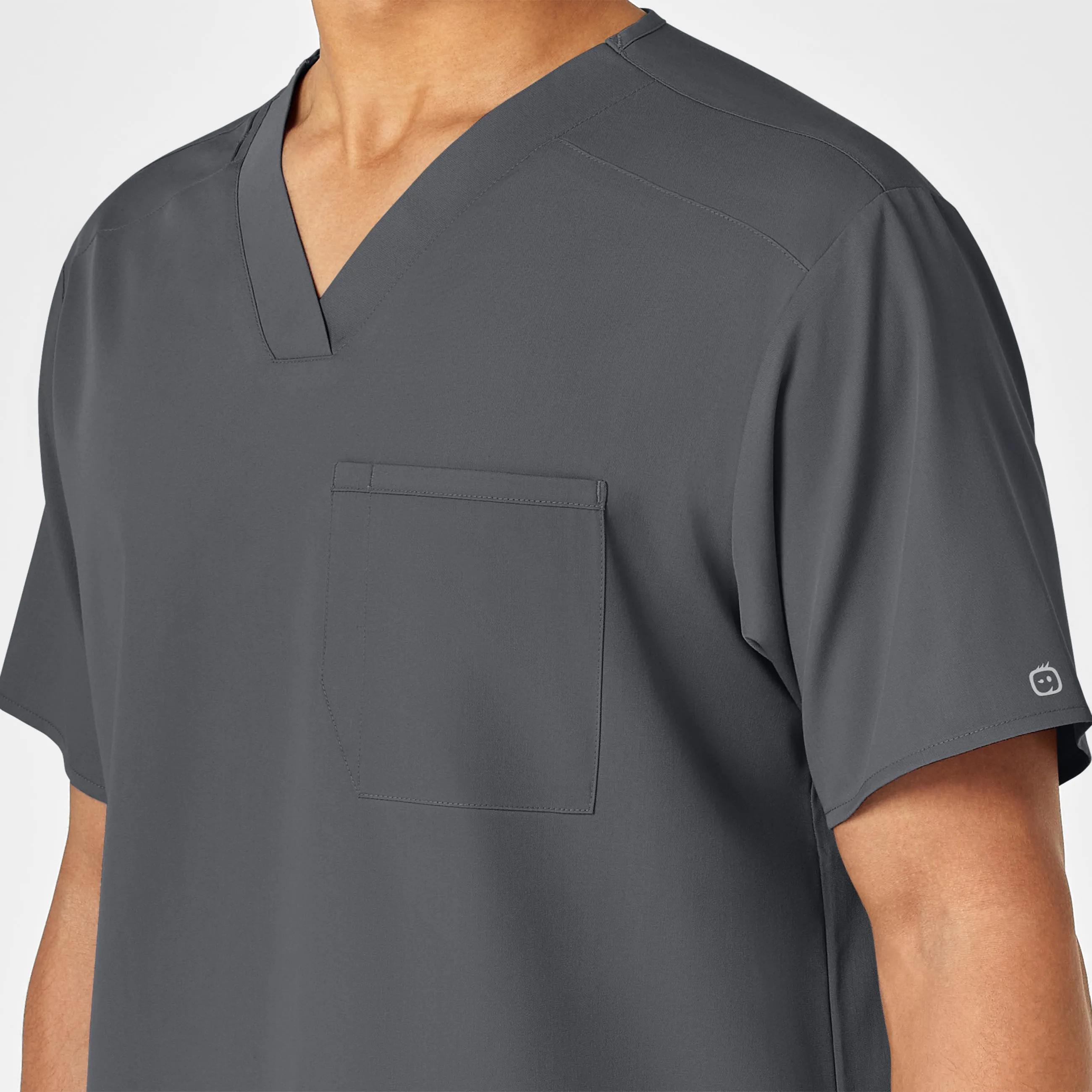 PRO Men's V-Neck Scrub Top - Pewter