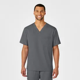 PRO Men's V-Neck Scrub Top - Pewter