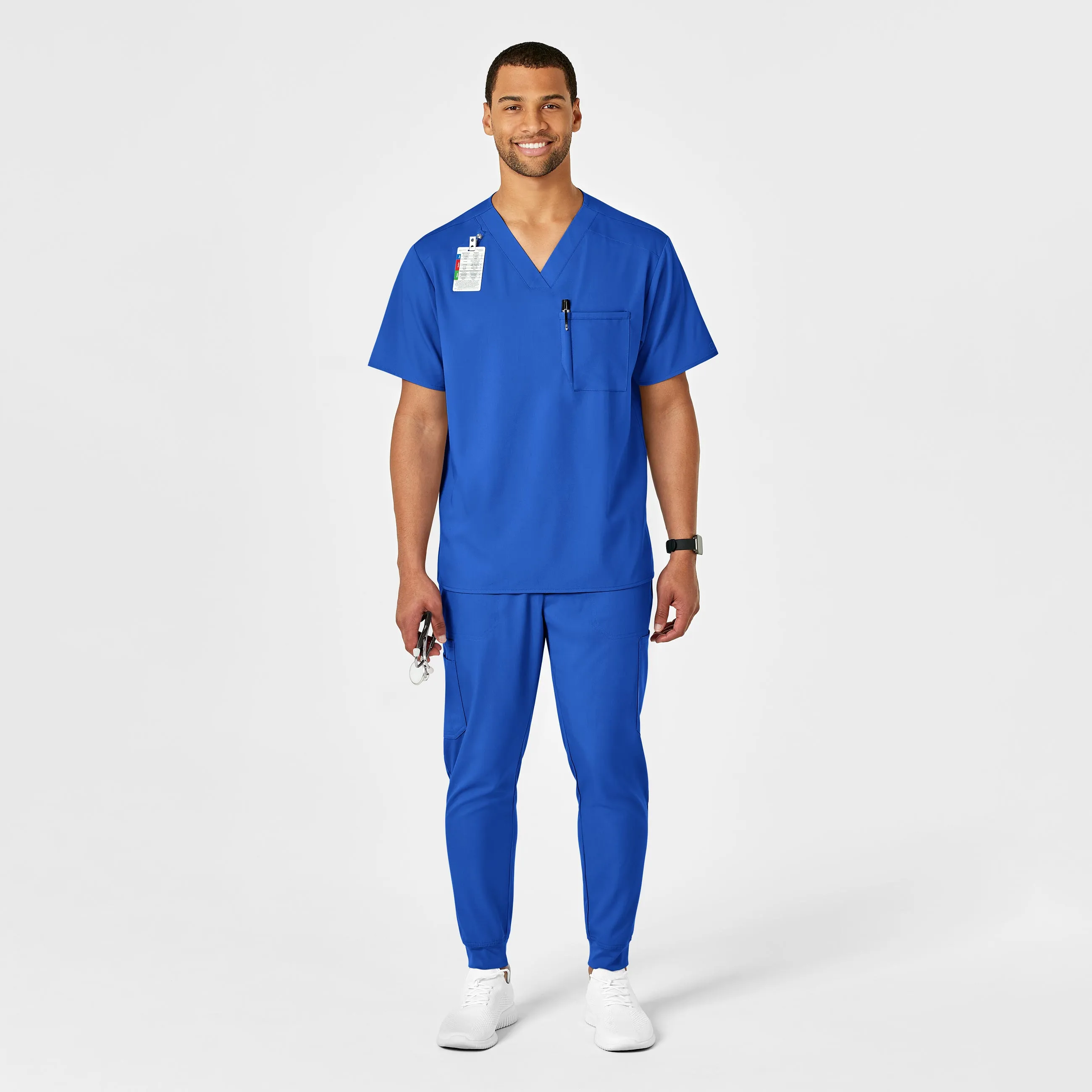 PRO Men's V-Neck Scrub Top - Royal