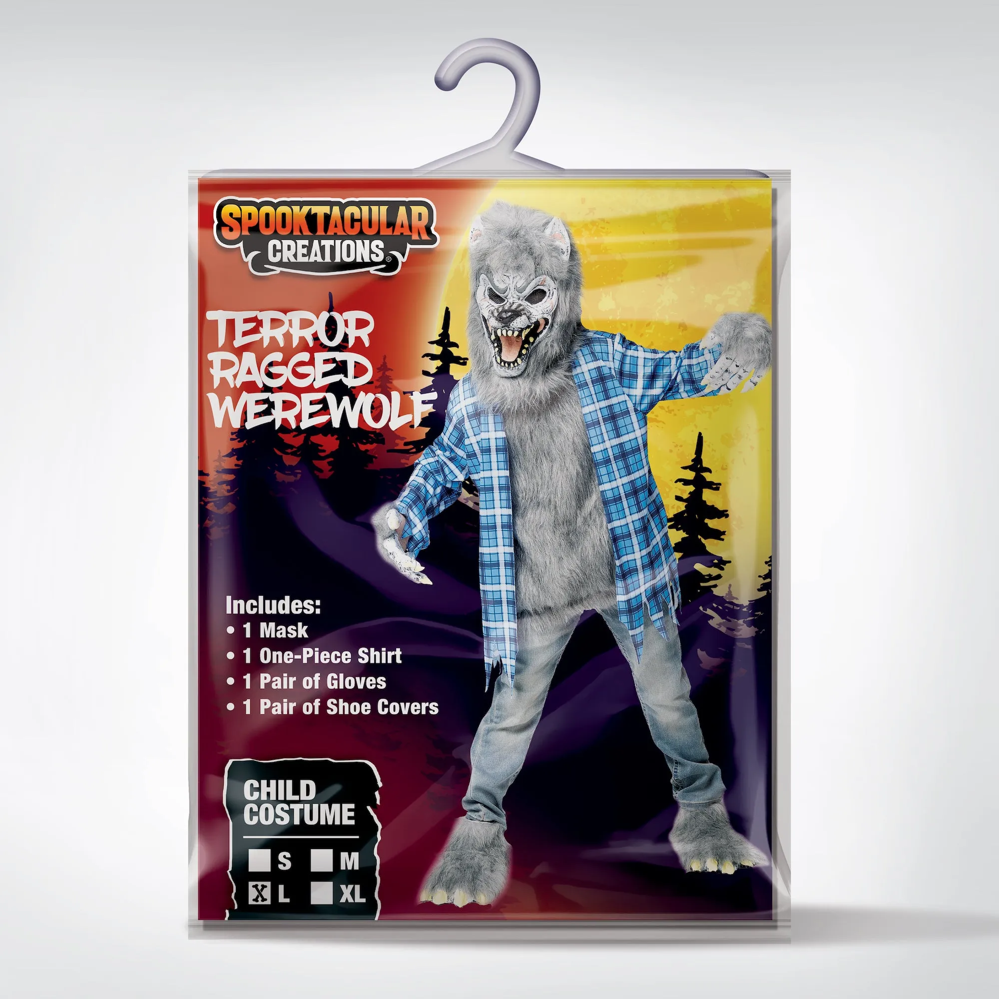 Ragged Werewolf Costume, Blue - Child