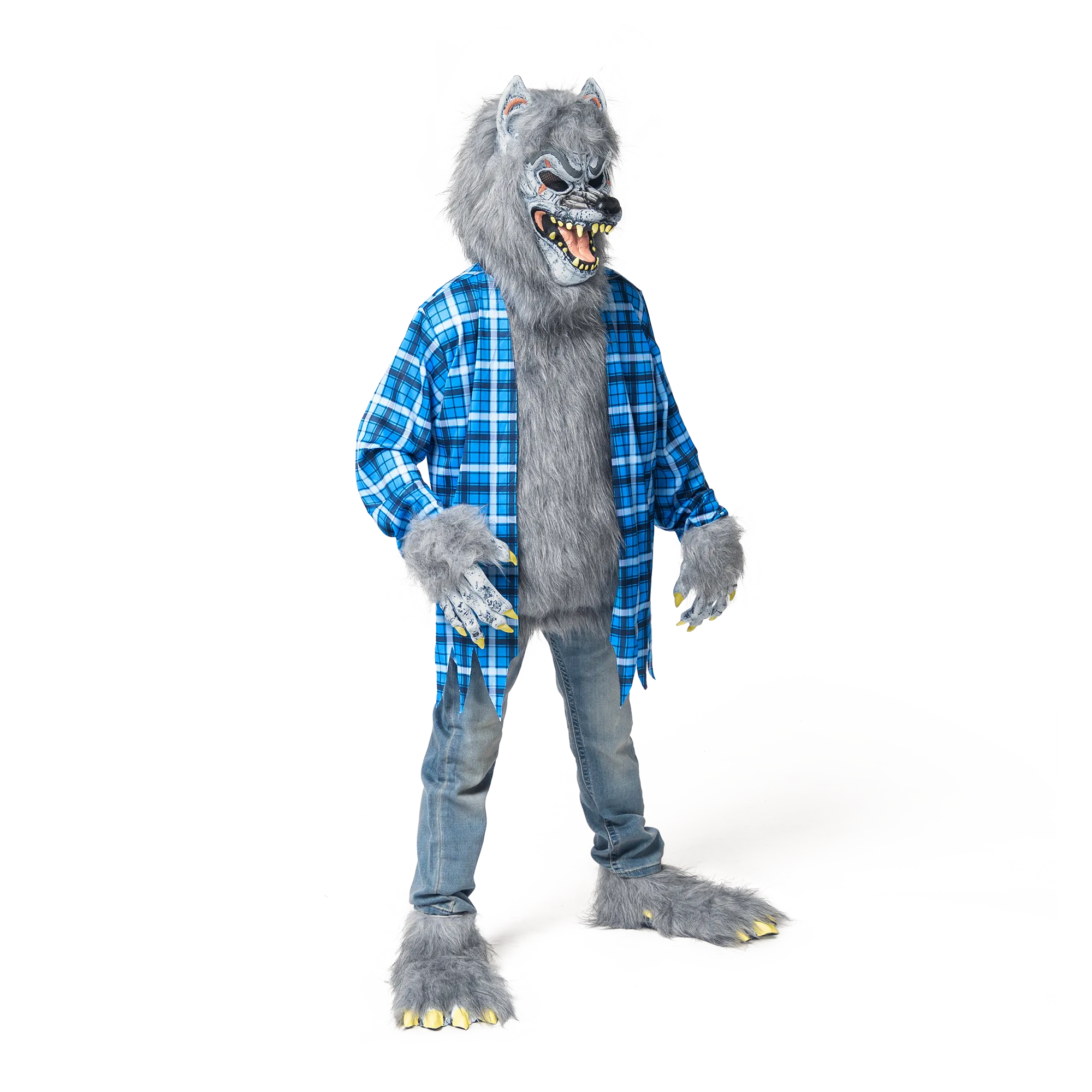 Ragged Werewolf Costume, Blue - Child