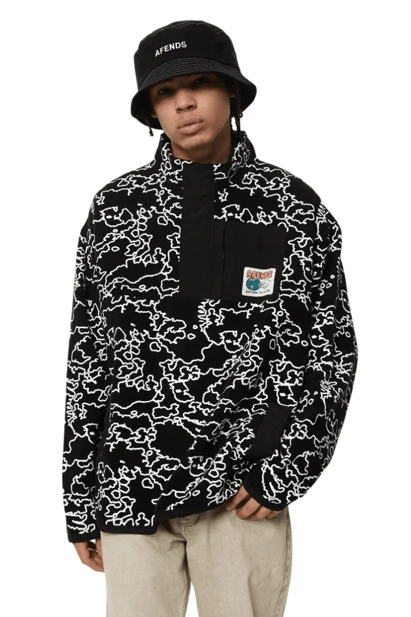 Script Recycled Fleece Pullover