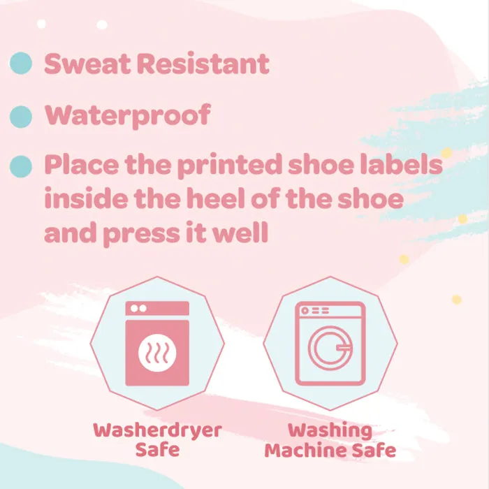 Shoe Labels Pack - Blue Confetti