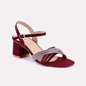 Sophie Maroon Casual Sandals 0421245