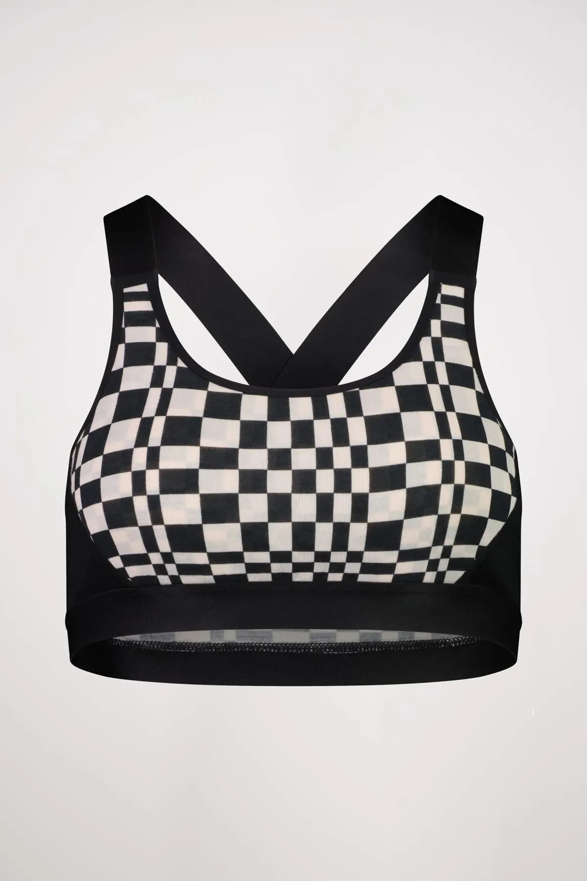 Stella Merino X-Back Bra - Checkers