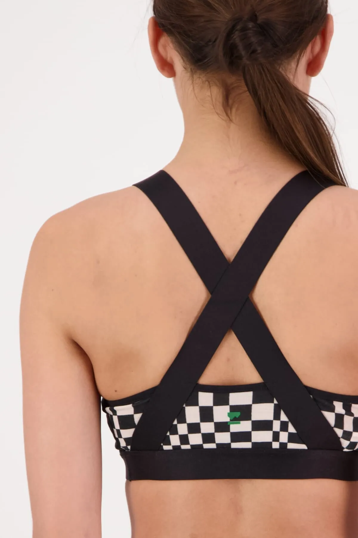 Stella Merino X-Back Bra - Checkers