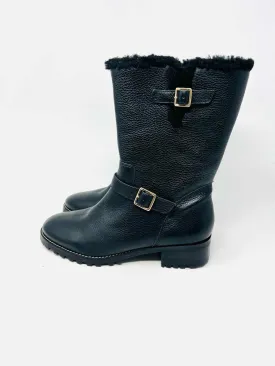 Talbots Size 8.5 Black/Silver Buckle(s) Pebbled W/ BOX!!! Shoes Boots