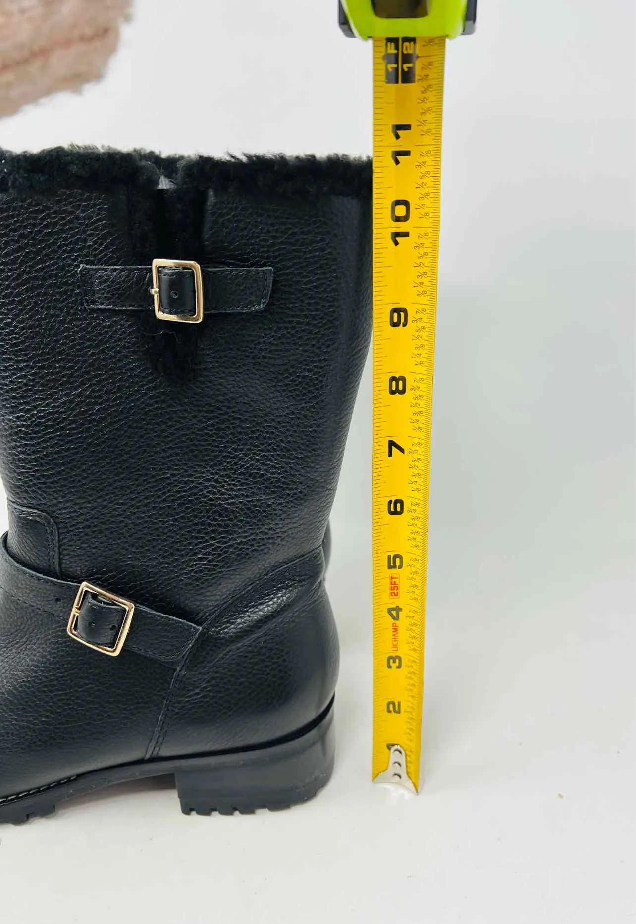 Talbots Size 8.5 Black/Silver Buckle(s) Pebbled W/ BOX!!! Shoes Boots