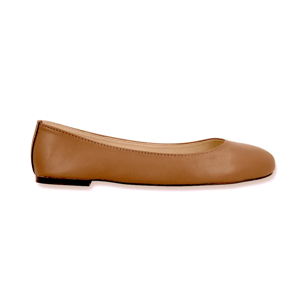 Tan Ballerina Pumps