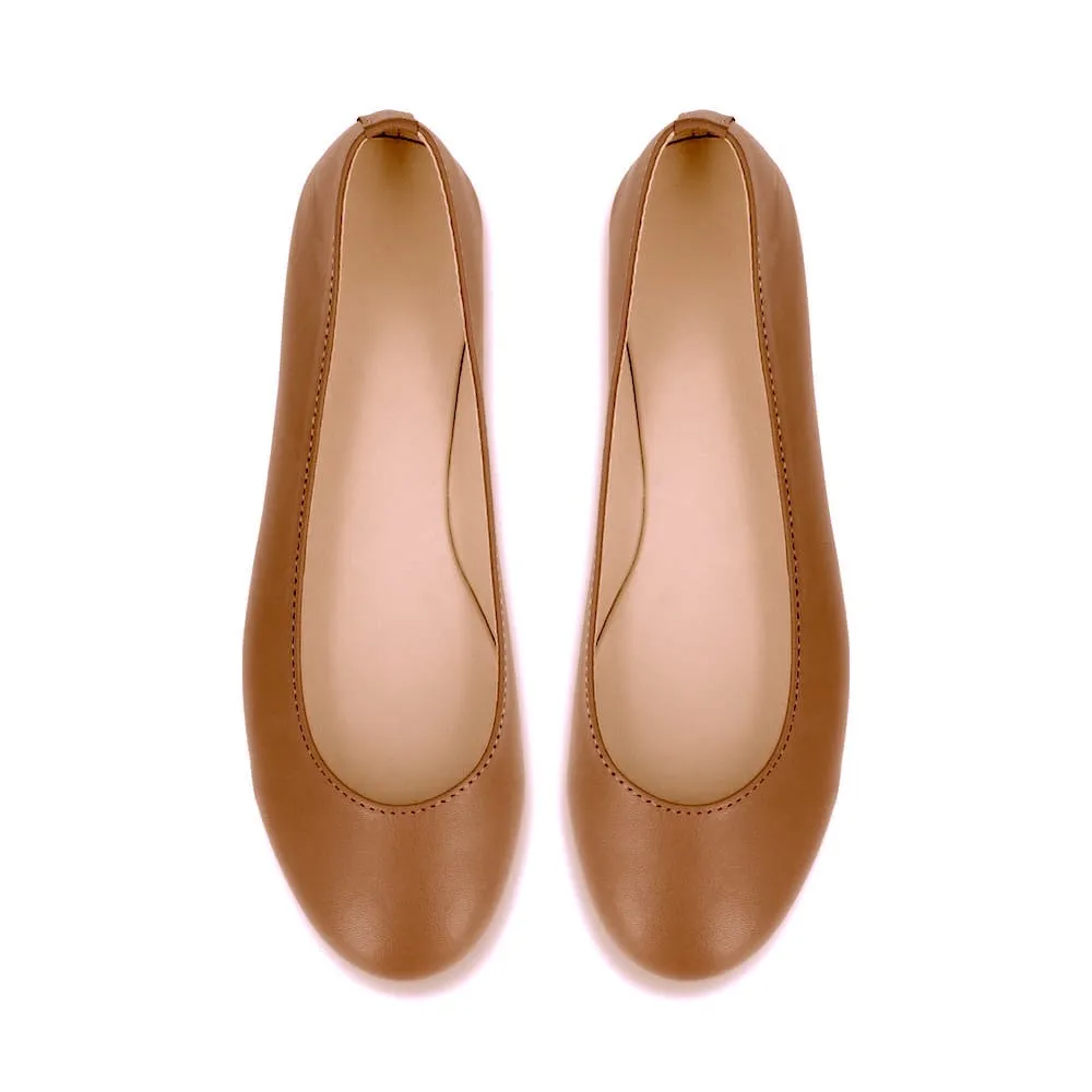 Tan Ballerina Pumps