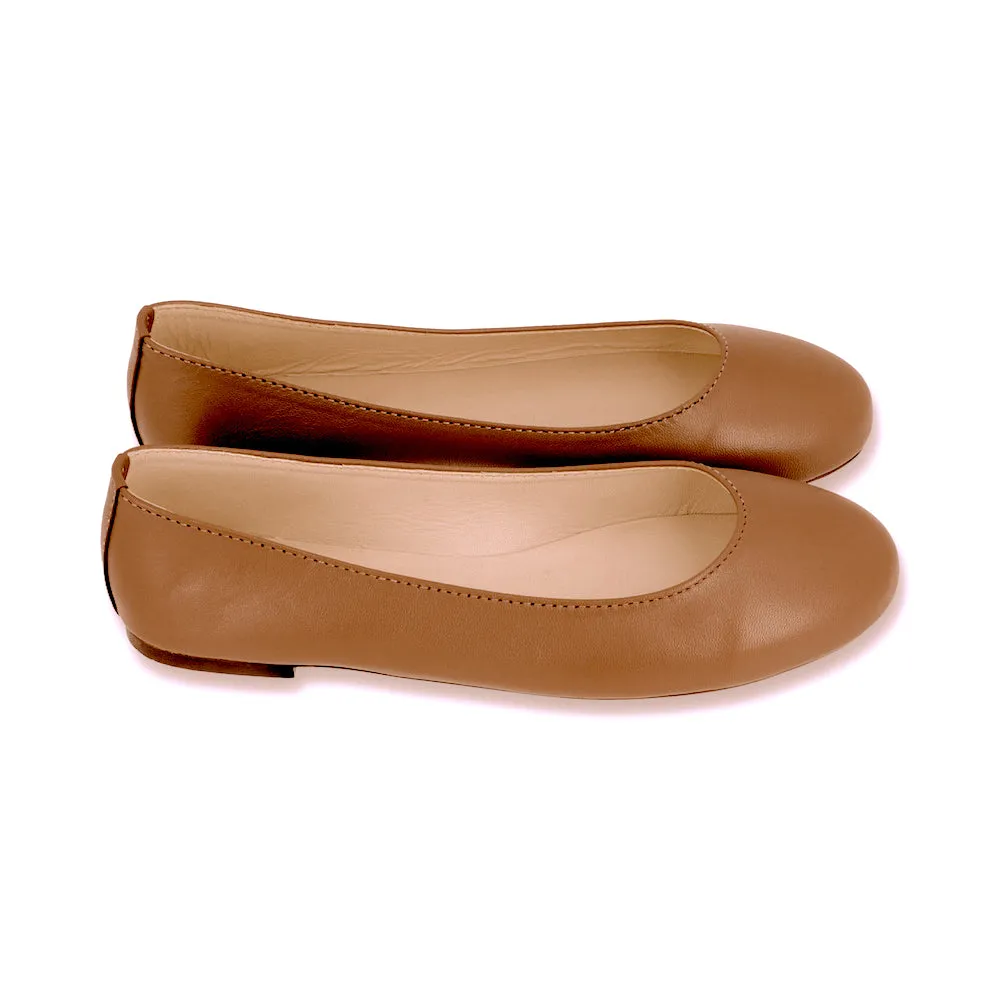 Tan Ballerina Pumps