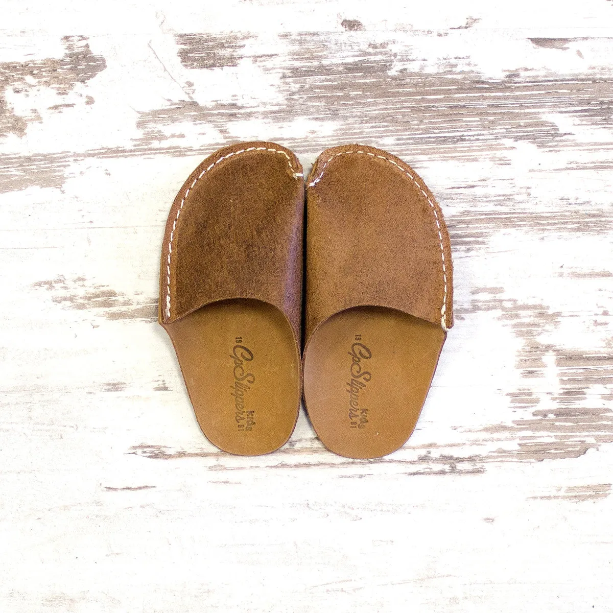 Tan CP Slippers Kids Minimalist
