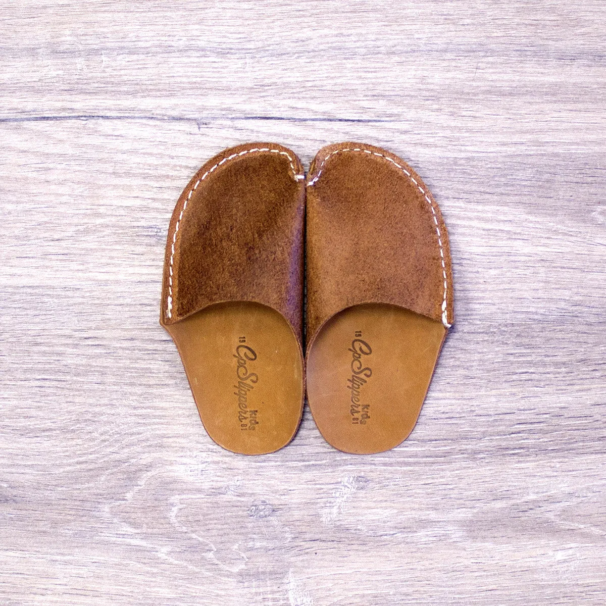 Tan CP Slippers Kids Minimalist