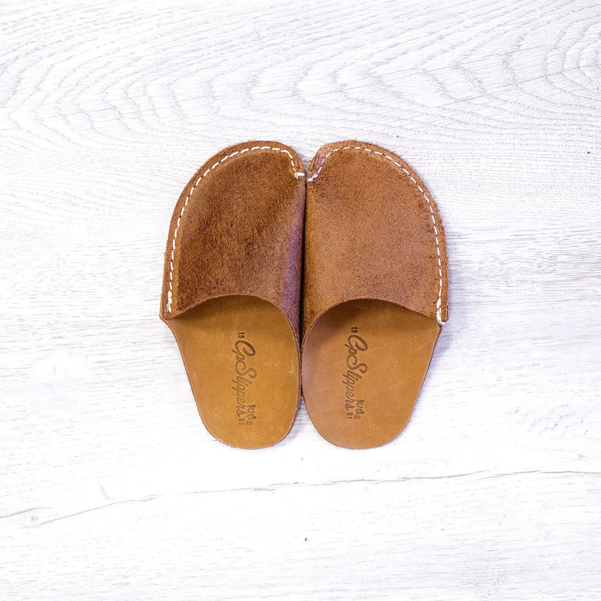 Tan CP Slippers Kids Minimalist